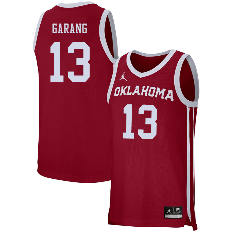 Oklahoma Sooners #13 Anyang Garang College Basketball Jerseys Sale-Crimson